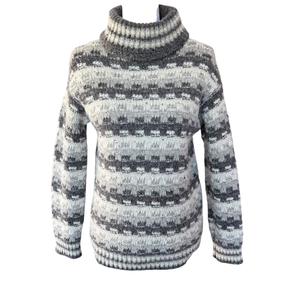 Vintage United Colors of Benetton Wool Sweater Women's Knit Turtleneck Small